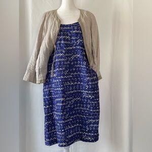 Weekend Max Mara 100% Linen Old Money Corpcore 2PC Dress And Blazer Set MD